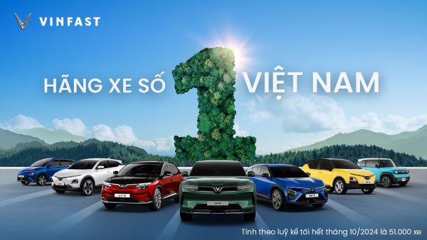 Vinfast chiếm thị phần số 1 Việt Nam