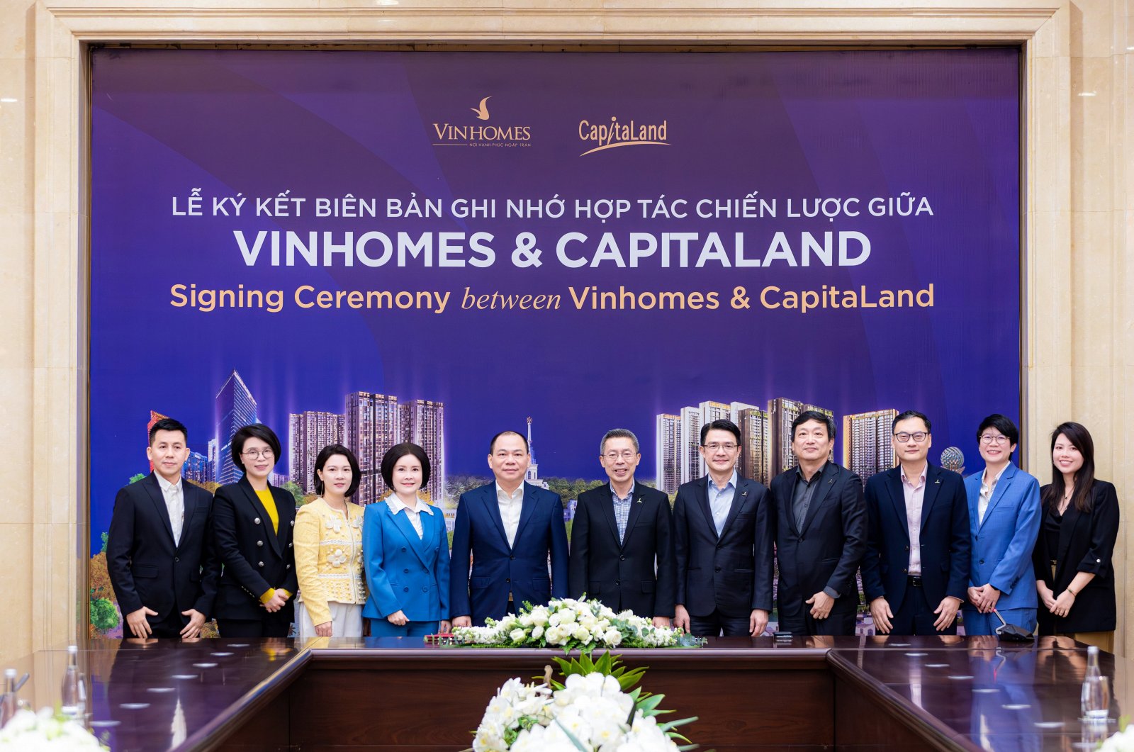 Vinhomes và CapitaLand Development hợp tác chiến lược toàn diện trong lĩnh vực bất động sản 
