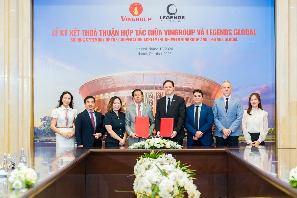 Vingroup v&agrave; Legends Global c&ocirc;ng bố quan hệ đối t&aacute;c chiến lược về s&acirc;n vận động Vinfast - Trống Đồng