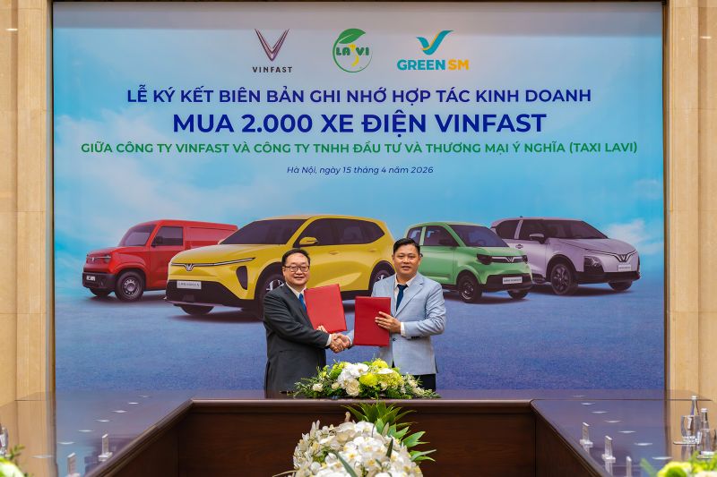 Taxi Lavi chuyển đổi to&agrave;n bộ sang xe điện Vinfast - tham gia mạng lưới vận tải xanh GSM