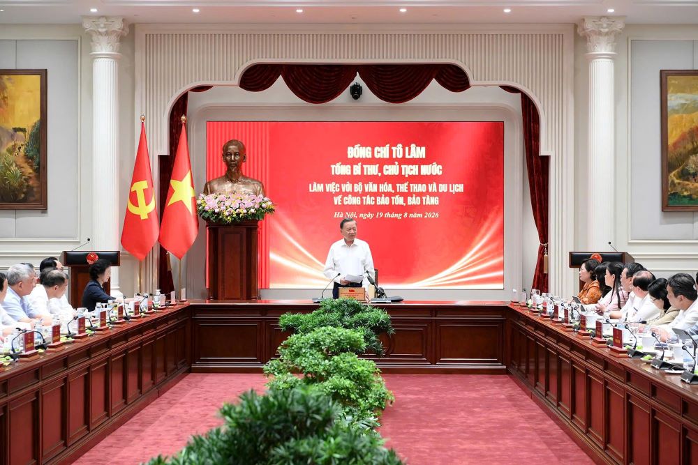 Tổng B&iacute; thư, Chủ tịch nước T&ocirc; L&acirc;m:  Chuyển từ bảo tồn thụ động sang chủ động kiến tạo k&yacute; ức quốc gia